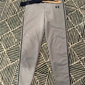 Youth L Under Armour Gray baseball  Athletic pants